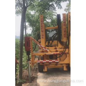 Multifunctional Hydraulic Guardrail piling machine